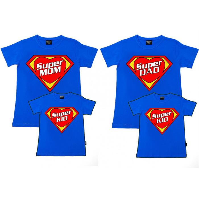 Supermom,Superdad & Superkid Aile T-Shirtleri