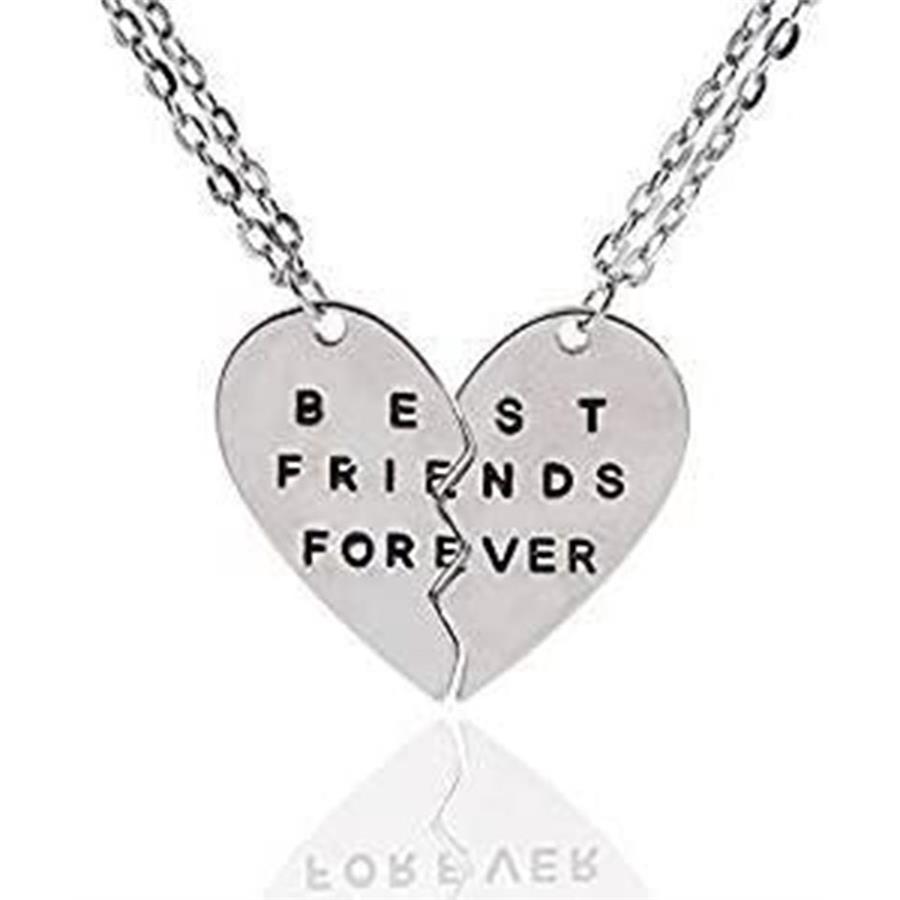Best Friends Forever İkilii Kalp Kolye