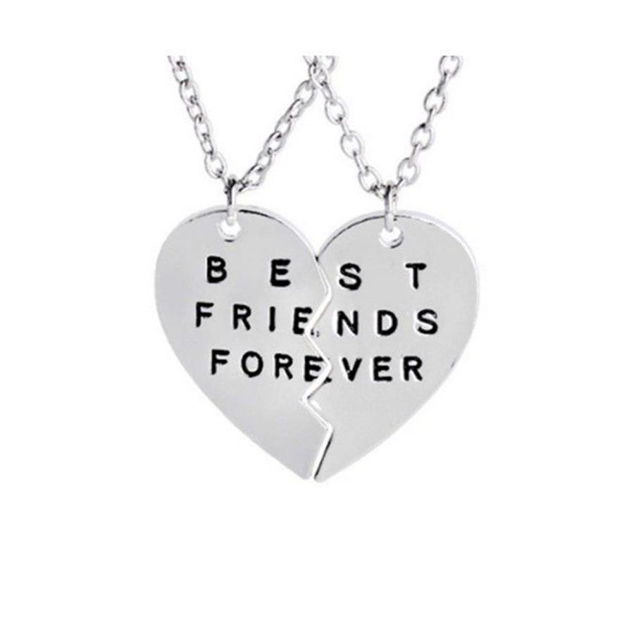 Best Friends Forever İkilii Kalp Kolye