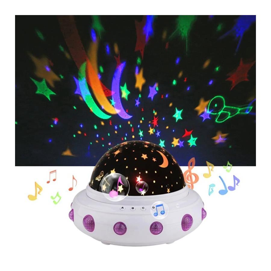 Ufo Görünümlü Müzikli Projeksiyon Gece Lambası