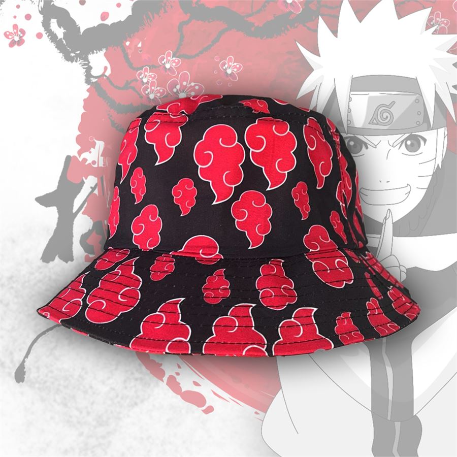 Anime Naruto Shippuden: Akatsuki Clouds Kolaj Bucket Şapka