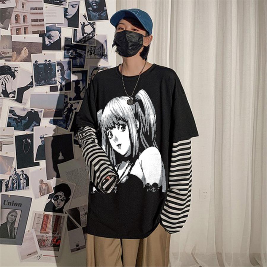 Anime Death Note - Misa (Unisex) Çizgili Kollu T-Shirt