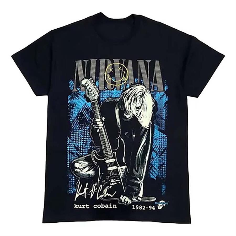 Nirvana Kurt Cobain Siyah (Unisex) T-Shirt