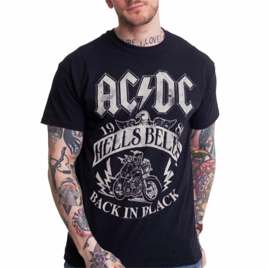 Ac/Dc Back İn Black Hells Bells Siyah Unisex T-Shirt