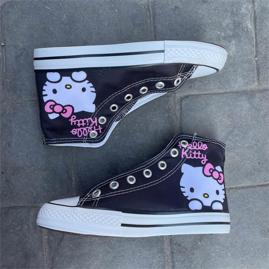 Hello Kitty Uzun Kanvas Ayakkabı