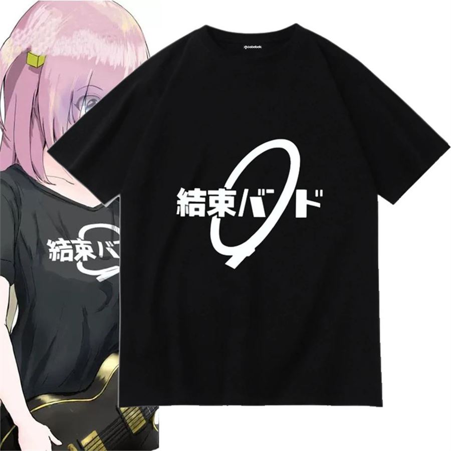 Siyah Anime Bocchi The Rock - Hitori Gotoh Symbol (Unisex) T-Shirt