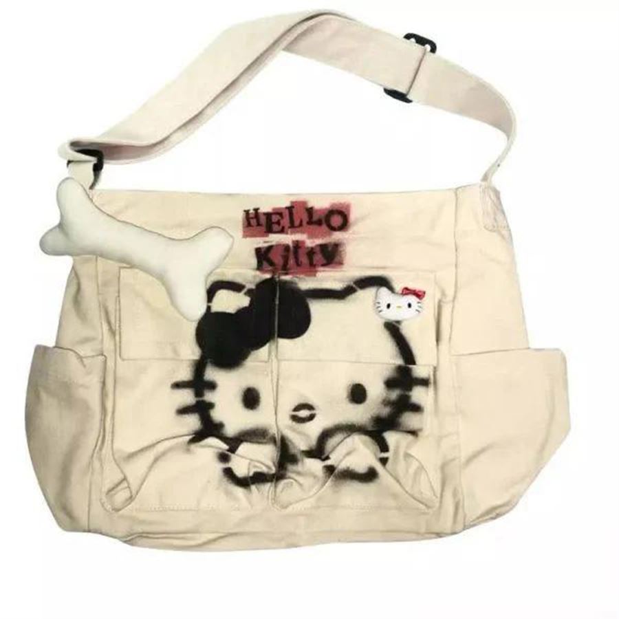 Krem Vintage Hello Kitty Postacı Çanta