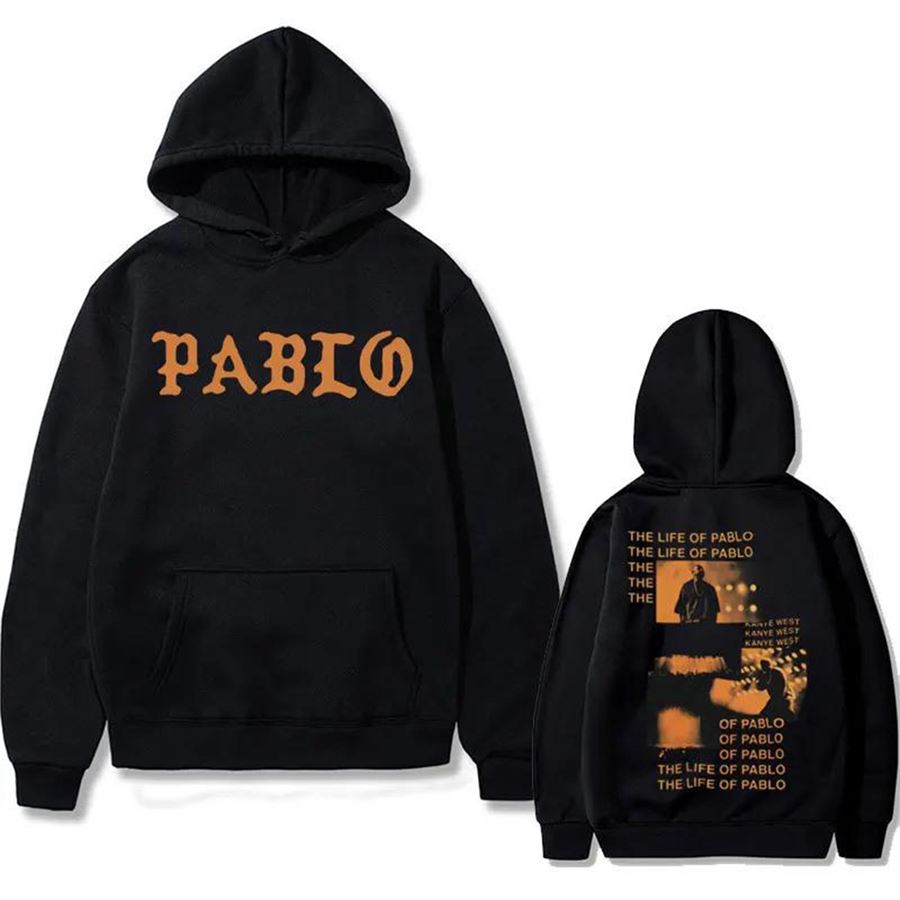 Siyah Kanye West - The Life of Pablo (Unisex) Kapüşonlu Sweatshirt