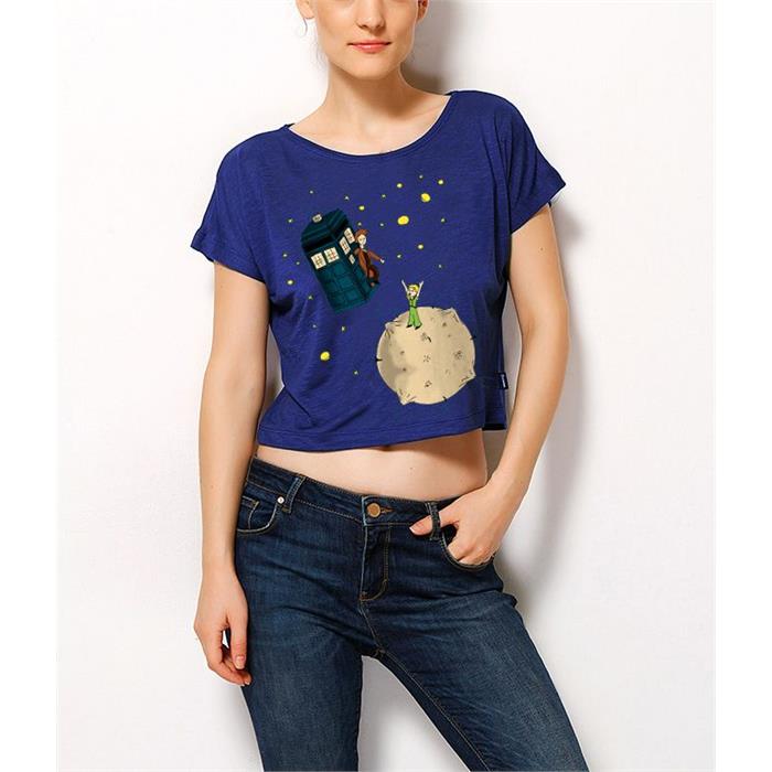 Le Petit Prince - Tardis Kadın Yarım T-Shirt