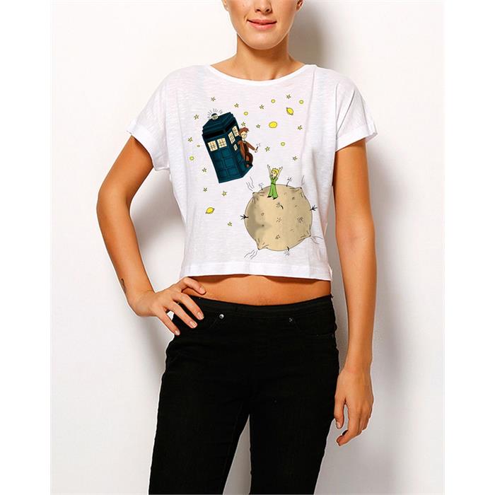 Le Petit Prince - Tardis Kadın Yarım T-Shirt