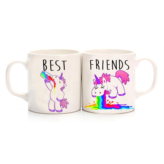 Gökkuşağı Unicorn Best Friends Kupa
