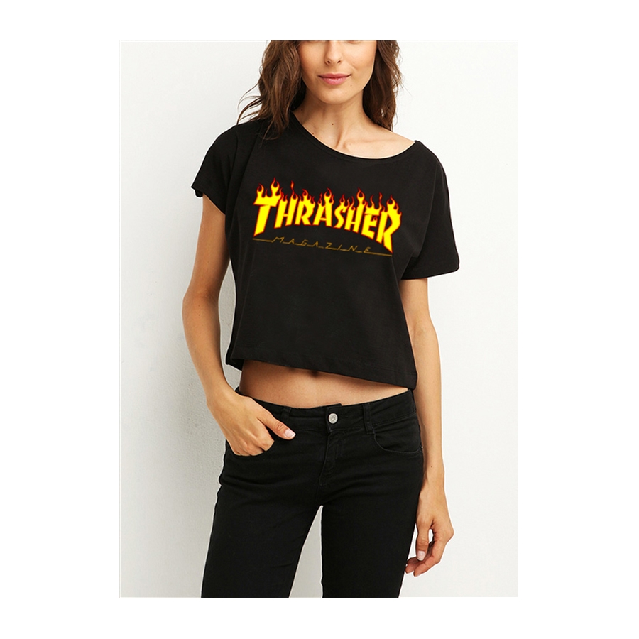 Thrasher Magazine Yarım Kadın T-Shirt