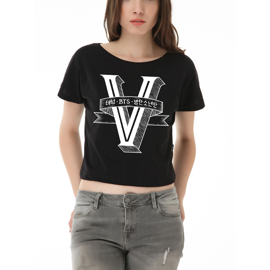 K-Pop Bts - V Yarım Kadın T-Shirt