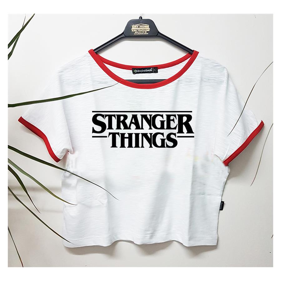Stranger Things - Bold Logo Yarım Kadın T-Shirt