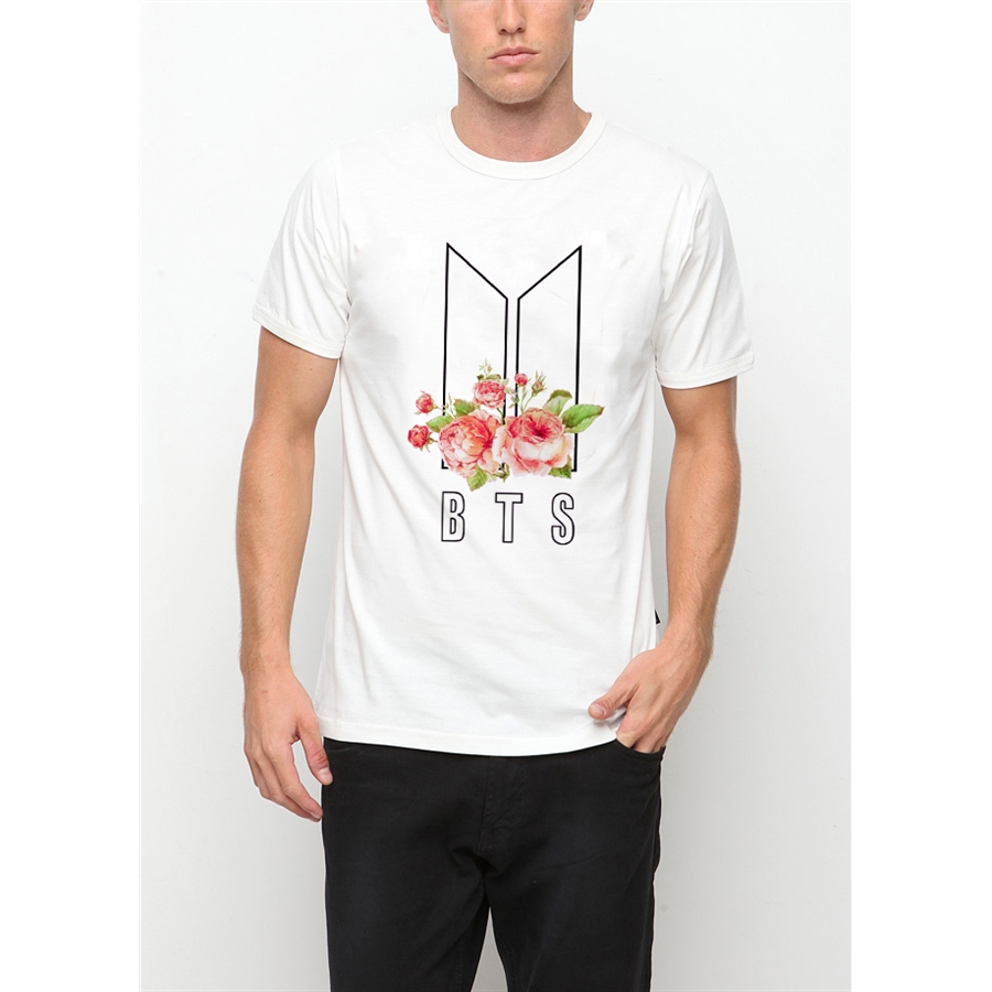 K-Pop - Bts New Logo Flower Unisex T-Shirt