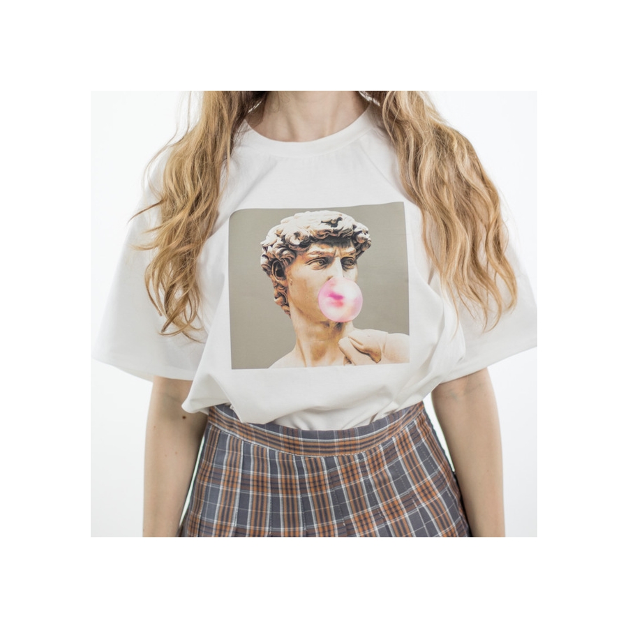 Michelangelo - David Bubble Gum Kadın T-Shirt