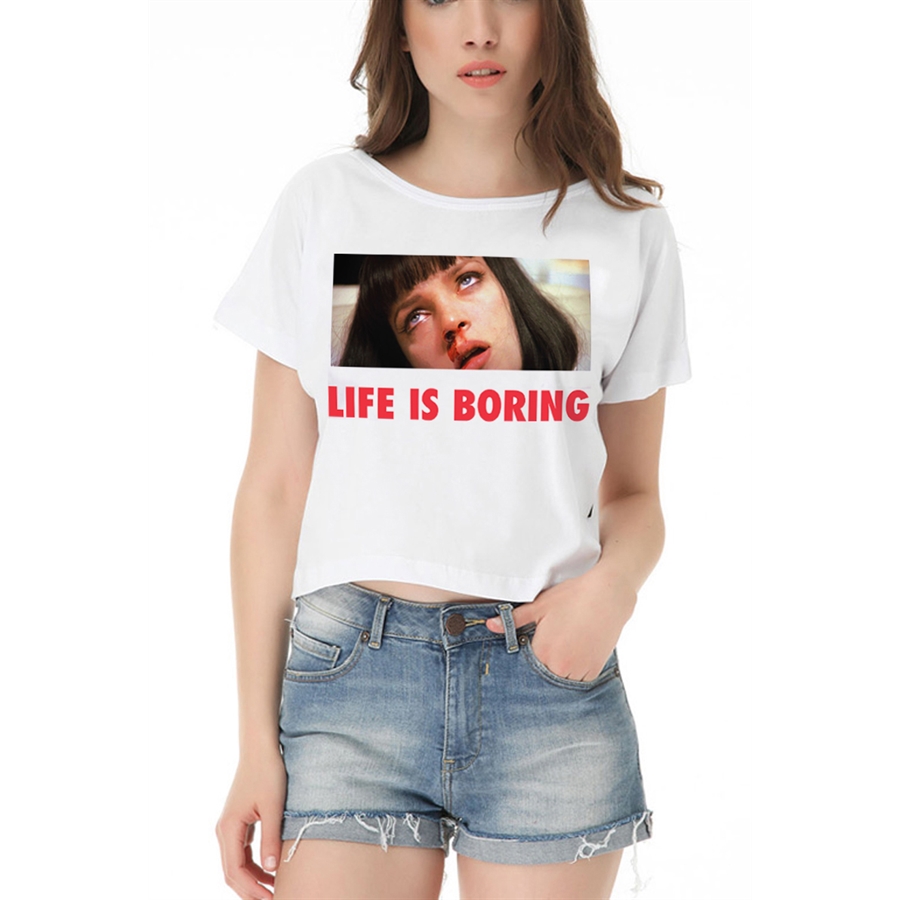 Life İs Boring Yarım Kadın T-Shirt