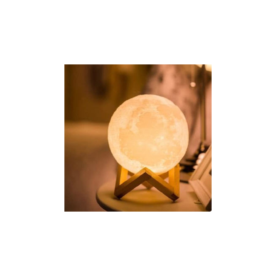 3D Moon Light Masa Üstü Kumandalı Gece Lambası
