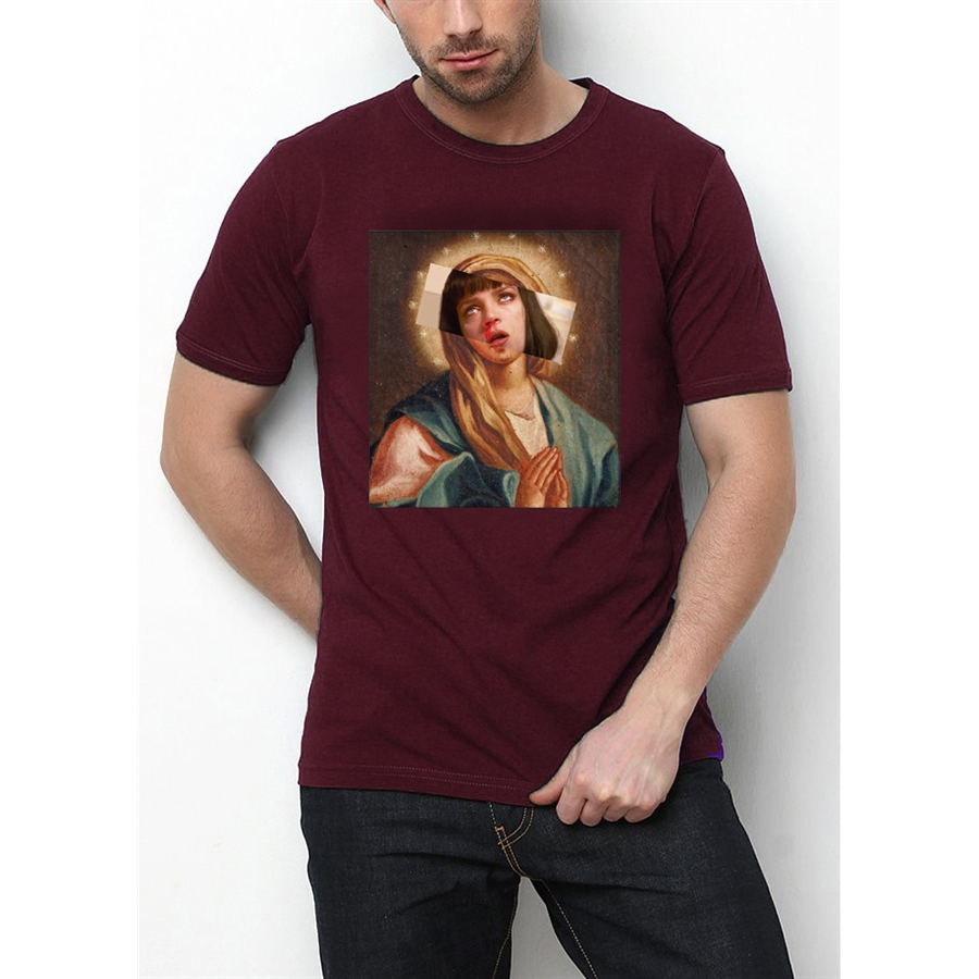 Virgin Mary Pulp Fiction   Büyük Beden T-Shirt