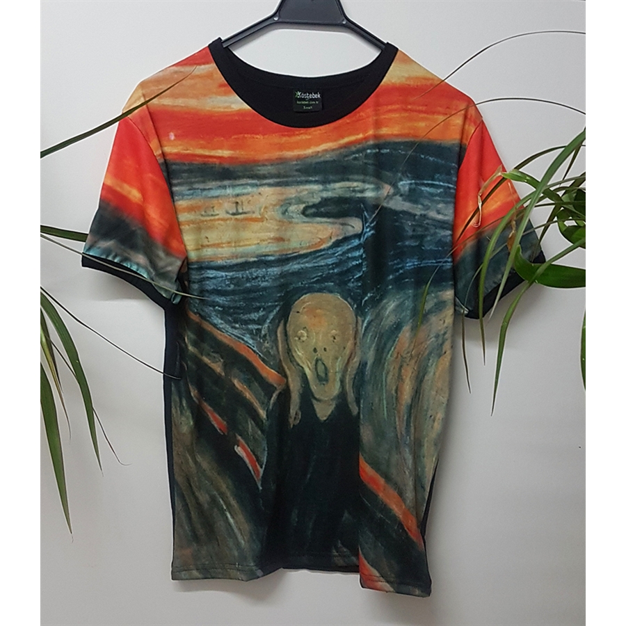 Dijital Baskı Edvard Munch - The Scream Unisex T-Shirt