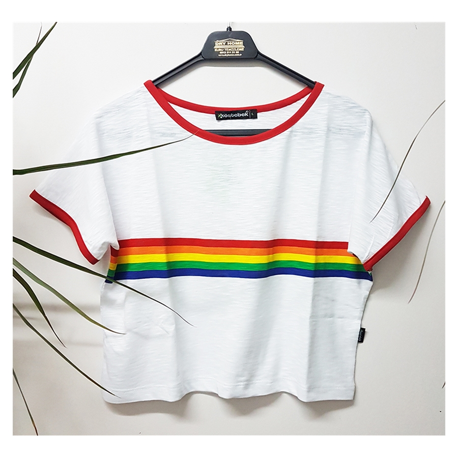 Rainbow Yarım Kadın T-Shirt