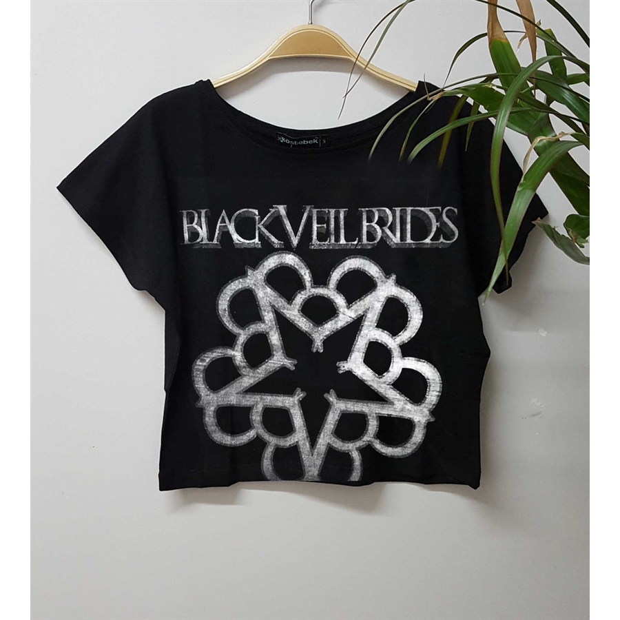 Black Veil Brides - Logo Yarım Kadın T-Shirt