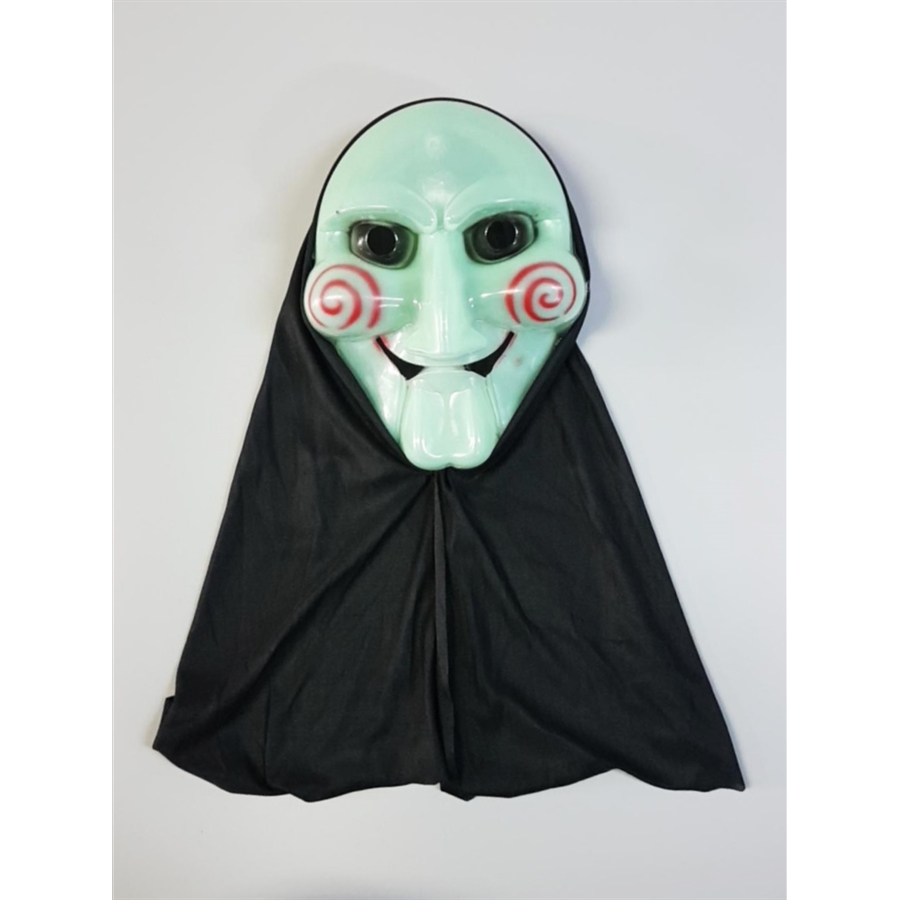 Halloween - Cadılar Bayramı -Pelerinli Fosforlu Testere Maskesi