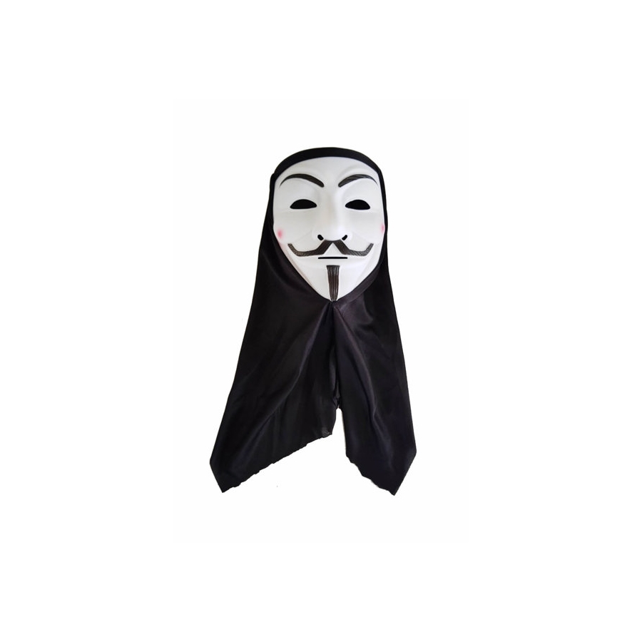 Halloween - Cadılar Bayramı -Pelerinli V For Vendetta Maskesi