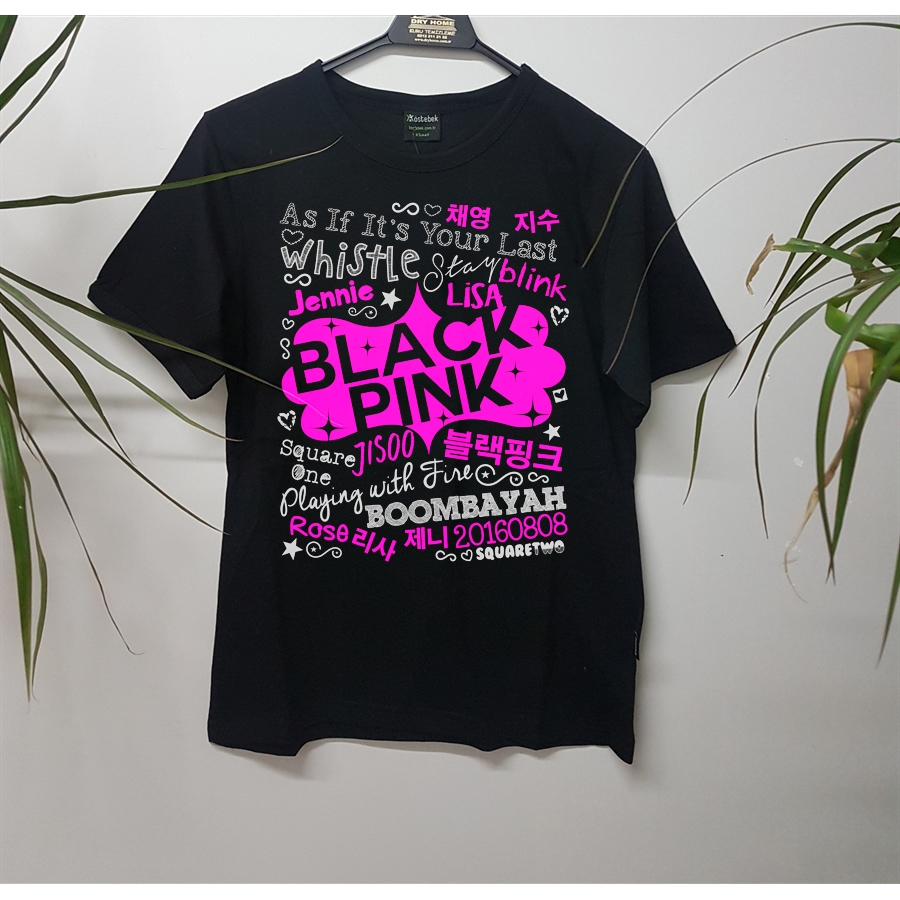 K-Pop Black Pink Kolaj Unisex T-Shirt