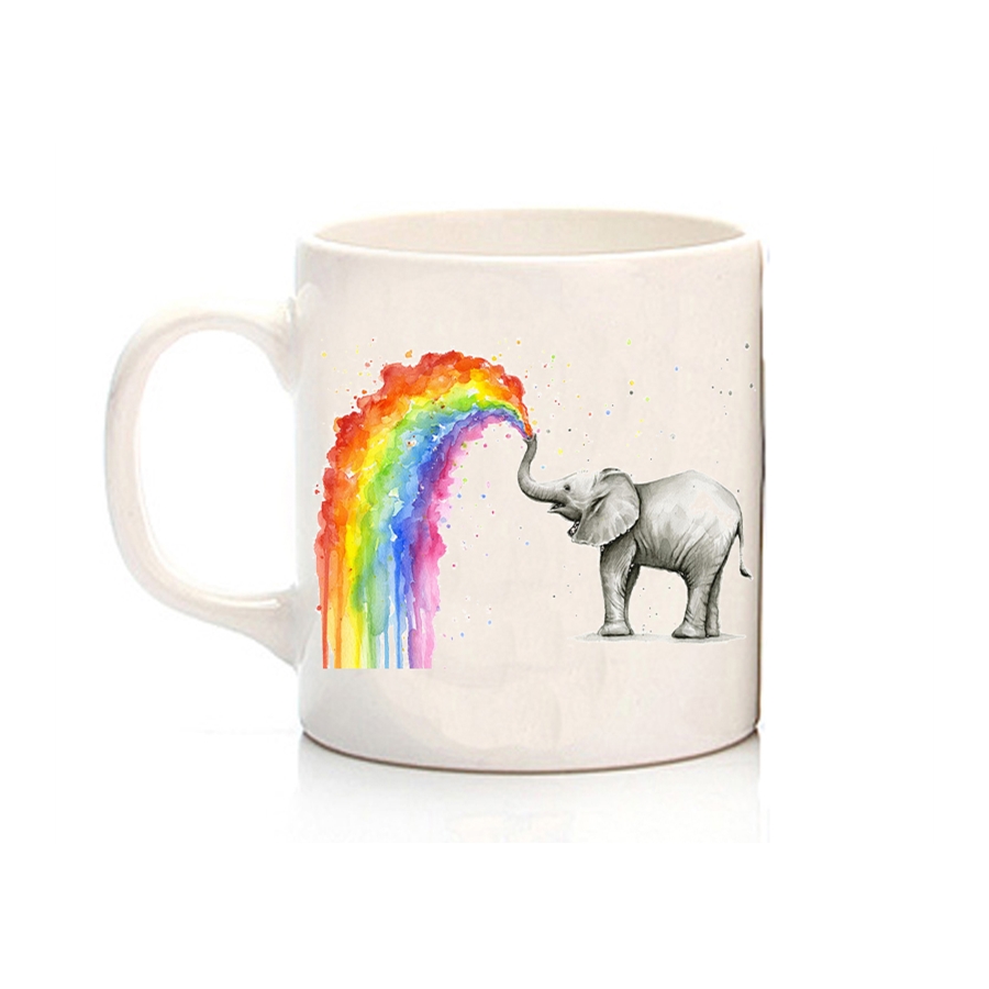 Rainbow(Gökkuşağı) Elephant Kupa