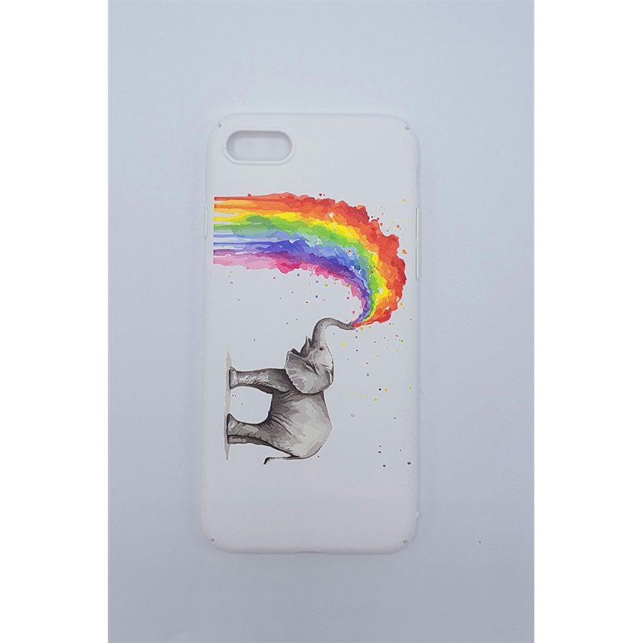 Rainbow (Gökkuşağı)Elephant İphone Telefon Kılıfı