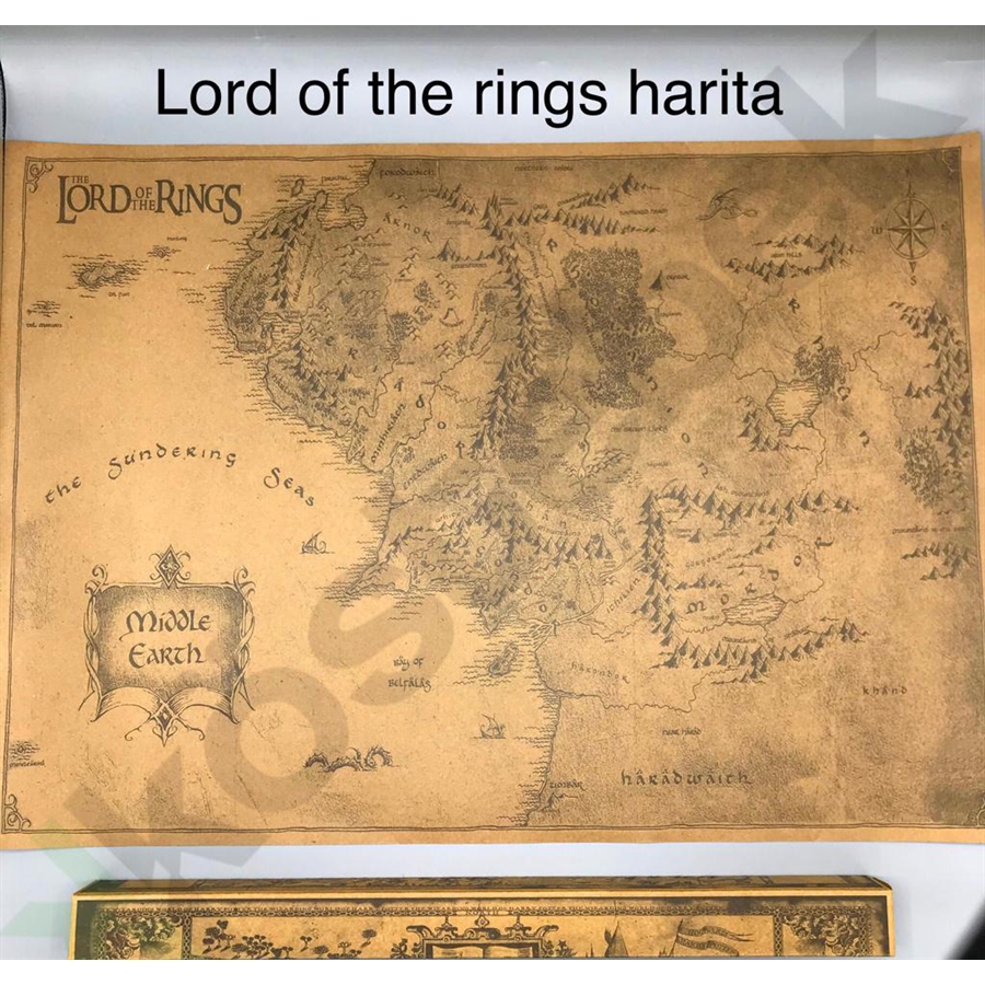 Lord Of The Rings - Orta Dünya Haritası 