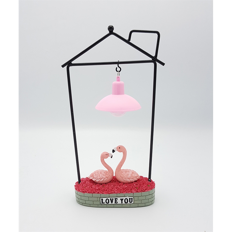 Çift Flamingo Masa Lambası