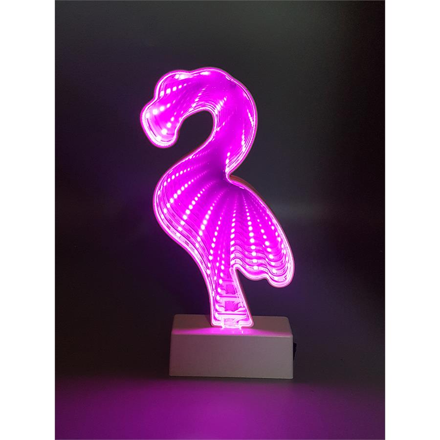Flamingo Aynalı Masaüstü Gece Lambası
