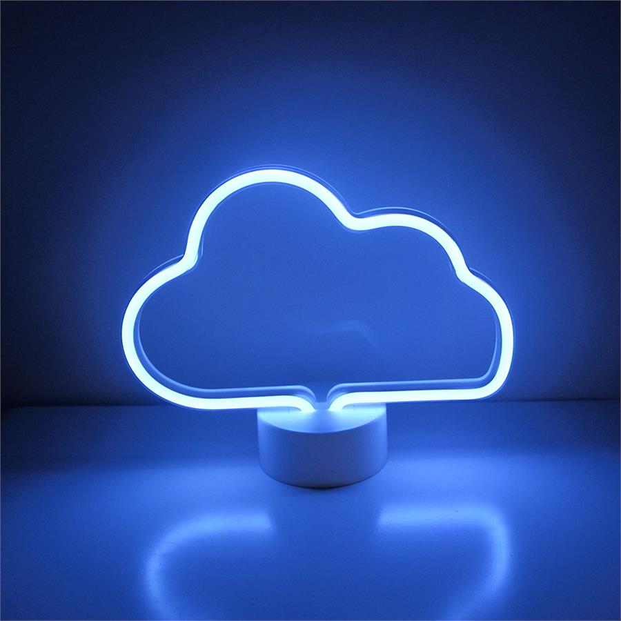 Mavi Bulut Büyük Masaüstü Neon Gece Lambası