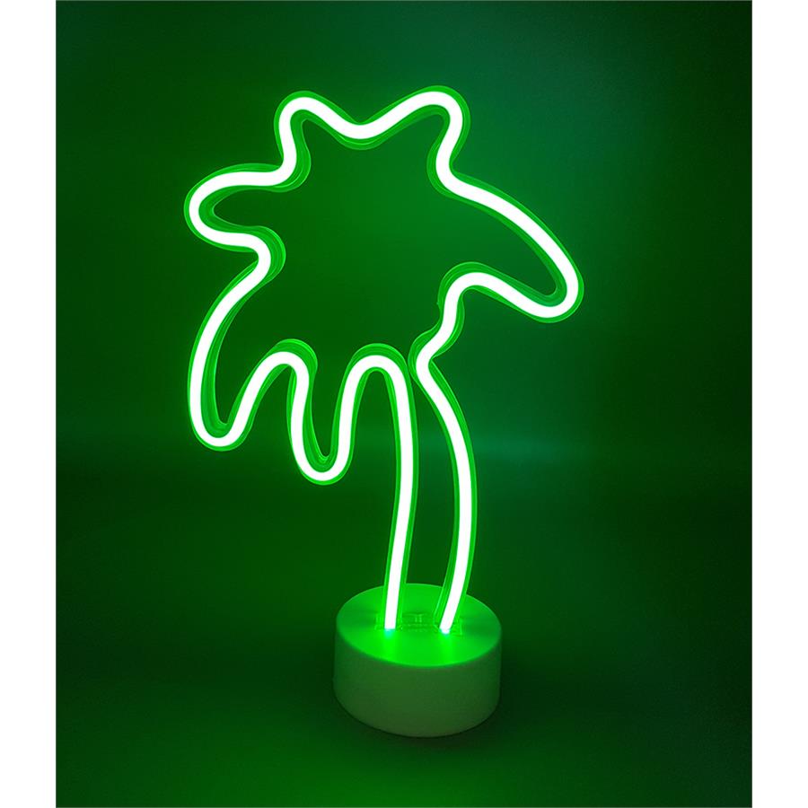 Palmiye Büyük Masaüstü Neon Gece Lambası