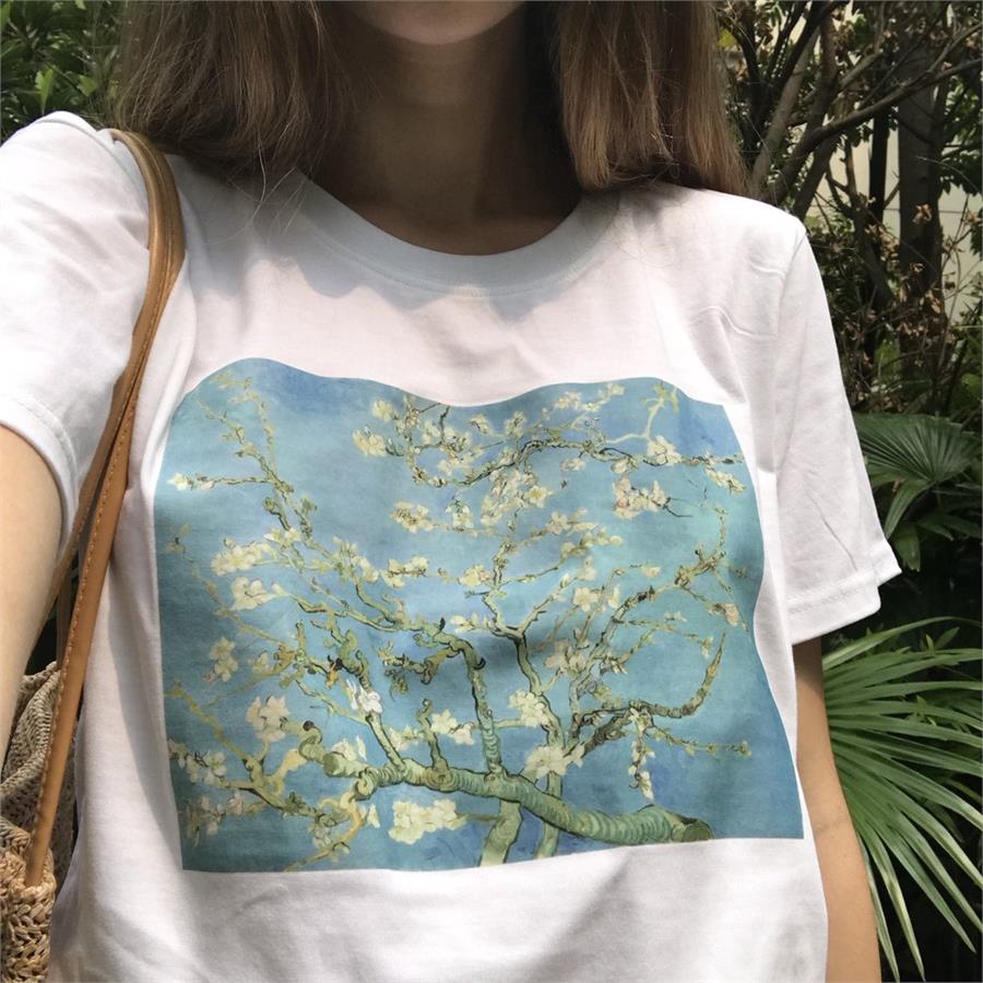 Art - Van Gogh - Çiçek Açan Badem Ağacı Unisex T-Shirt