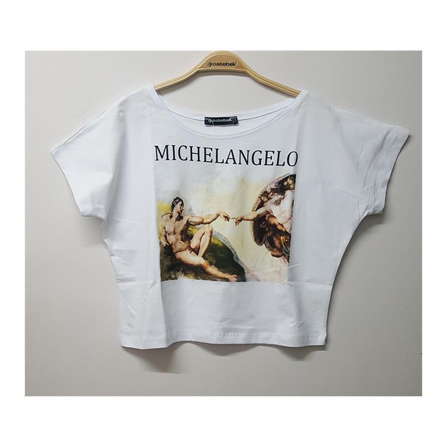 Art - Michelangelo - Cappella Sistina Kadın Yarım T-Shirt