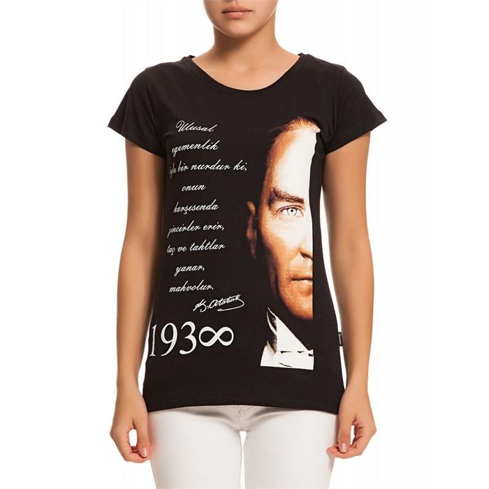Mustafa Kemal Atatürk Yarım Yüz Kadın T-Shirt