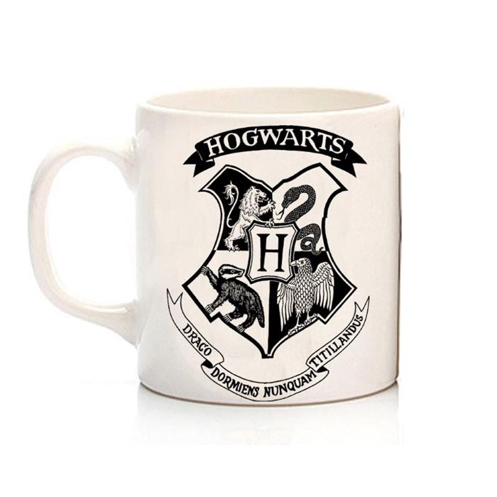 Harry Potter - Siyah Beyaz Hogwarts Kupa