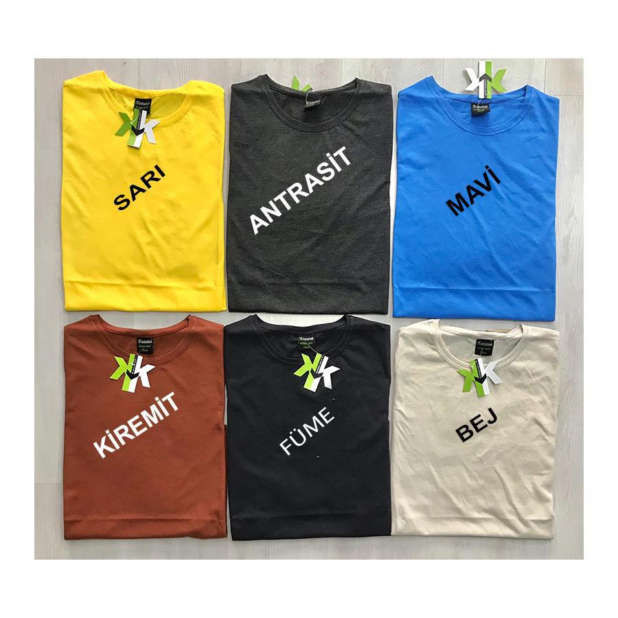 Düz Renk Unisex T-Shirtler