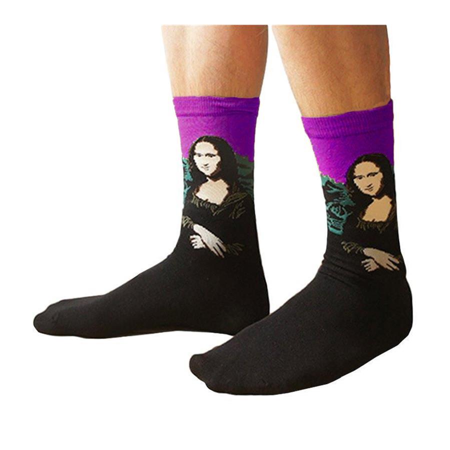 Art - Leonardo Da Vinci-Mona Lisa Mor Çorap
