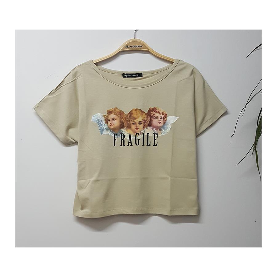 Art - Fragile Kadın Yarım T-Shirt