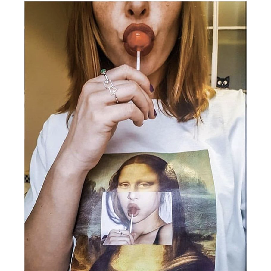 Art - Mona Lisa Lolipop Unisex T-Shirt