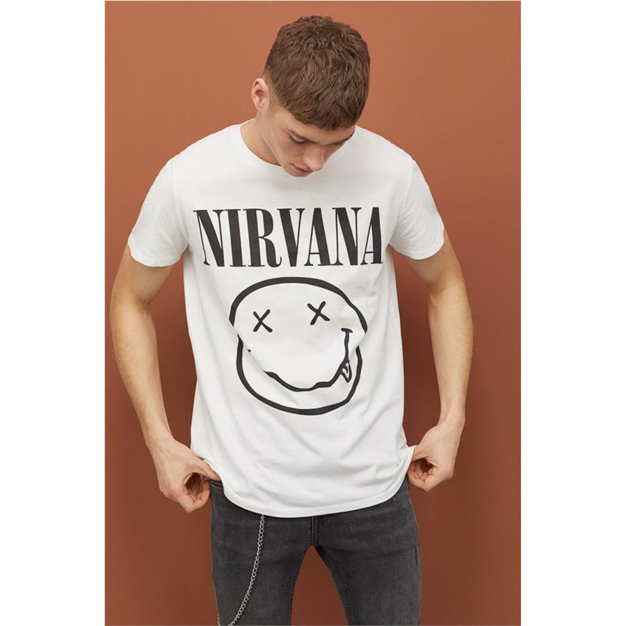 Nirvana Beyaz Unisex T-Shirt