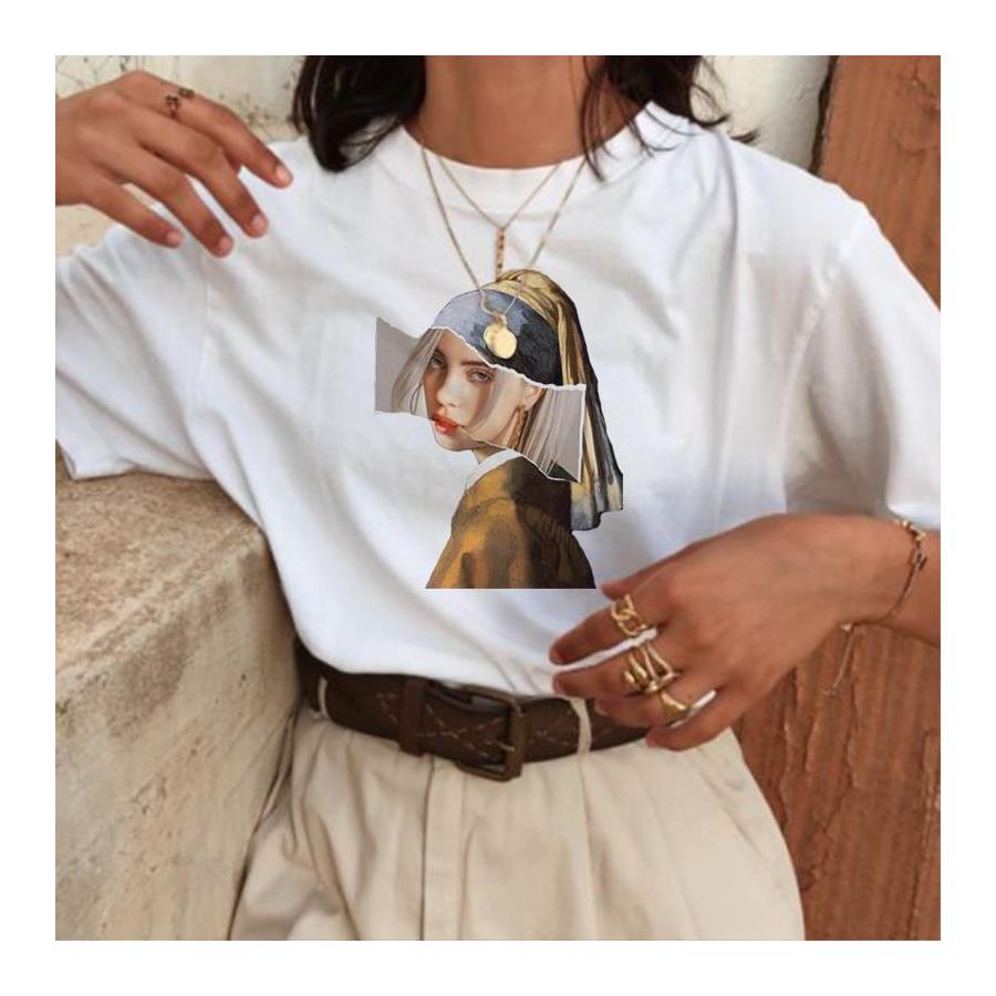 Art - Billie Eilish Girl With A Pearl Earring Unisex T-Shirt