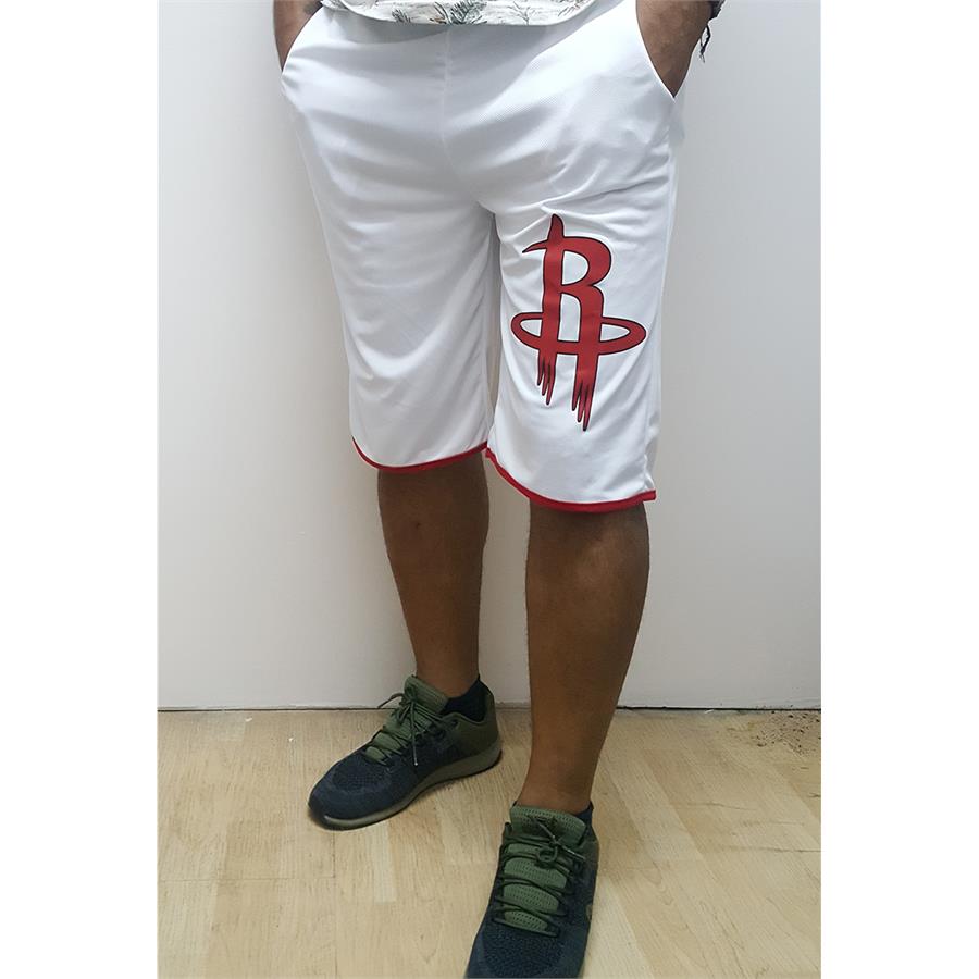 Nba Houston Rockets Logo Beyaz Erkek Short
