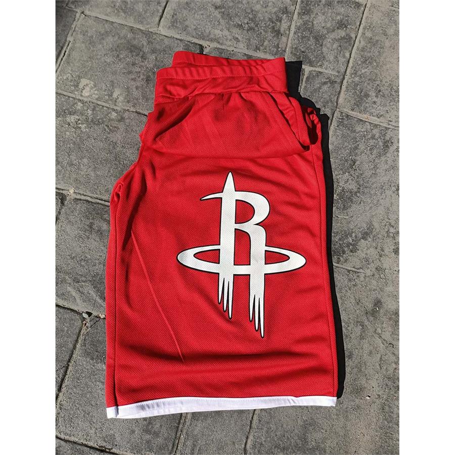 Nba Houston Rockets Logo Kırmızı Erkek Short