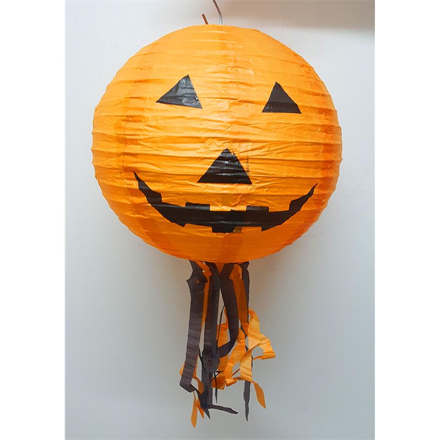 Halloween - Cadılar Bayramı - Balkabağı Dekorasyon Kağıt Lamba Süsü