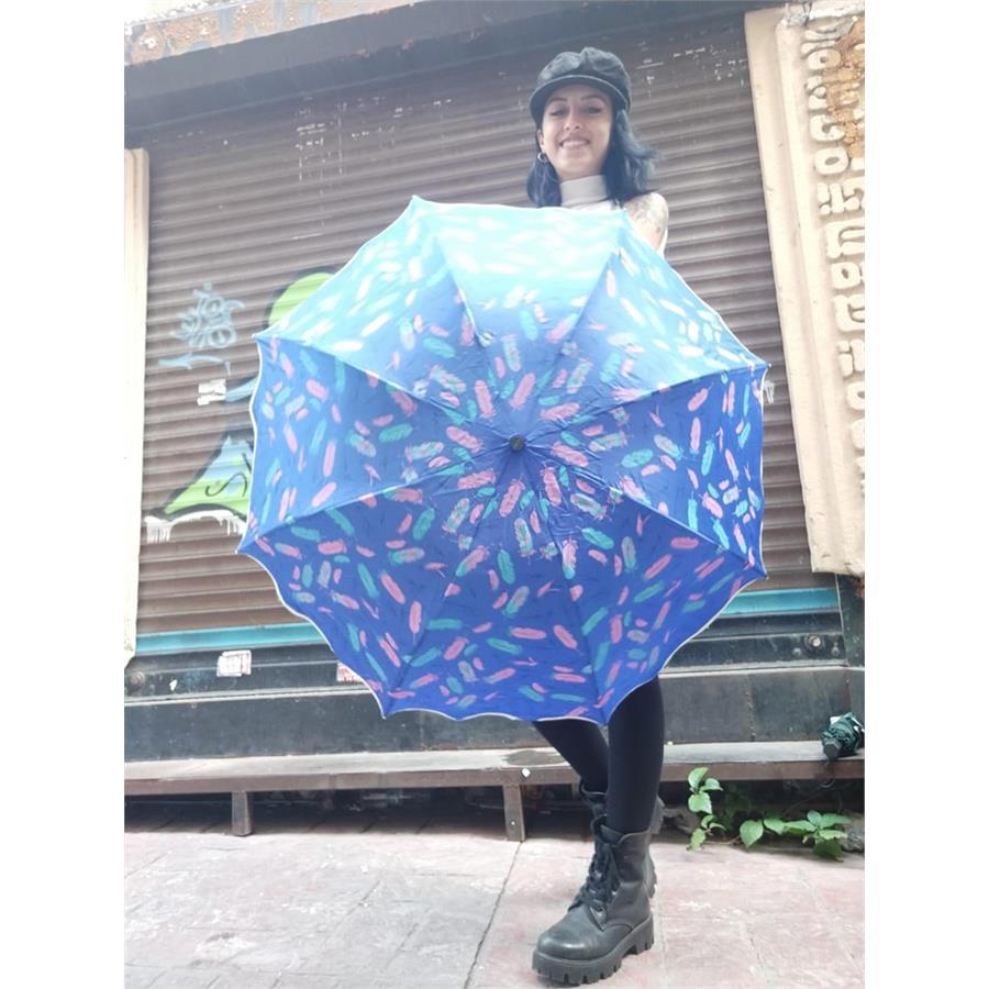 Renkli Tüylü Şemsiye